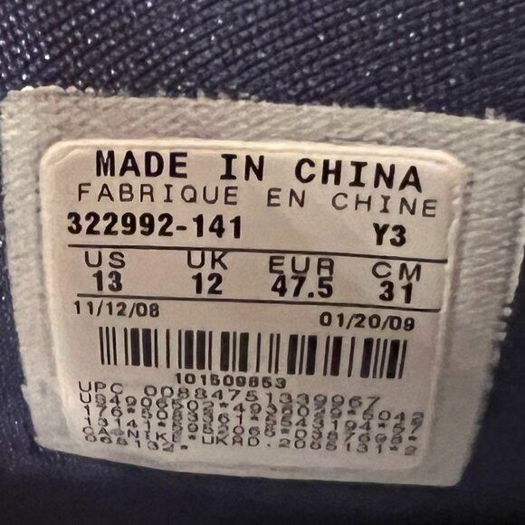 2008 Nike Air Jordan 6 Rings White/Blue/Gray, Size 13 US - Picture 5 of 5